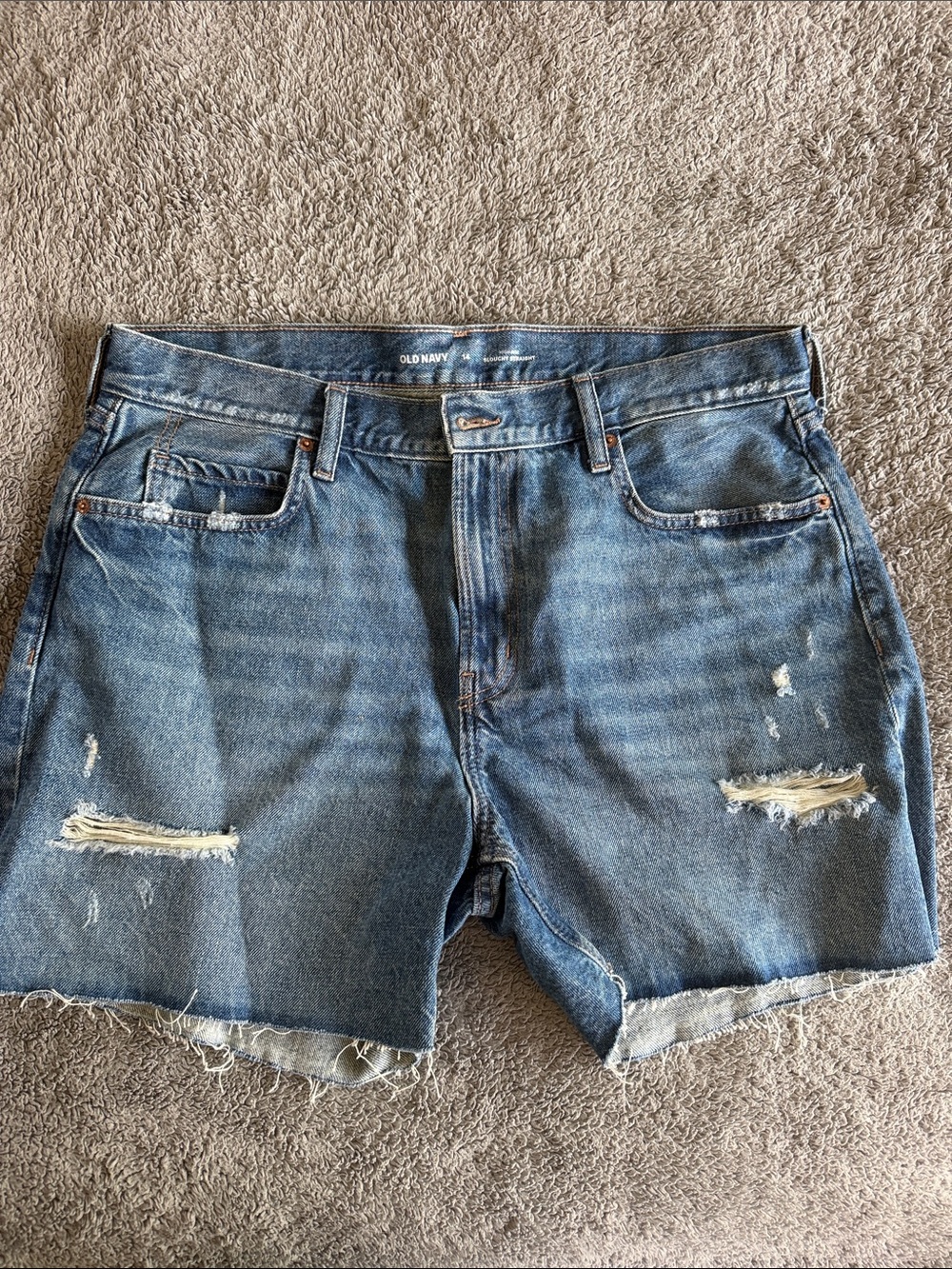 Old Navy Blue Distressed Denim Cutoff Shorts